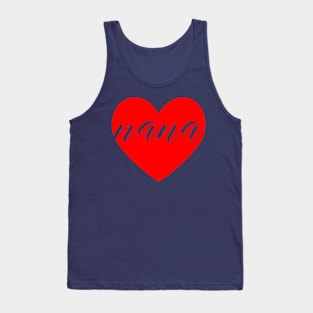 Nana Script Heart Tank Top